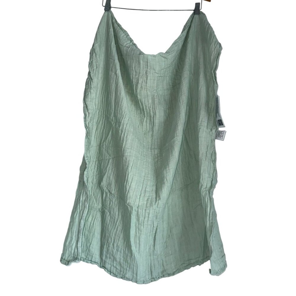 Amazing Baby 1-2-3 Cotton Muslin Swaddle Blanket Lovey Sage Green Security